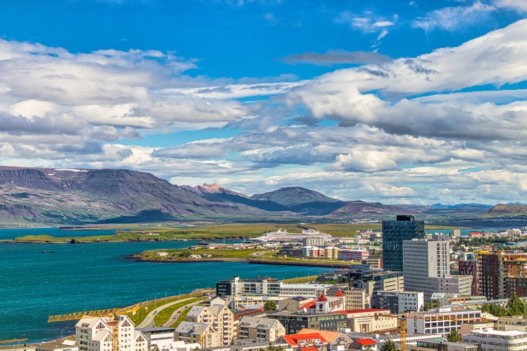 aerial shot of the cityscape of reykjavik on the c 2023 11 27 04 58 39 utc