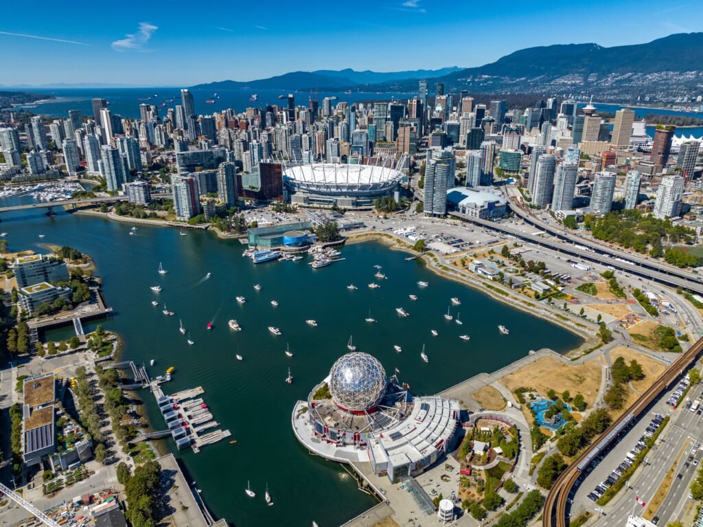 aerial drone view of the cityscape of vancouver wi 2023 11 27 05 16 10 utc