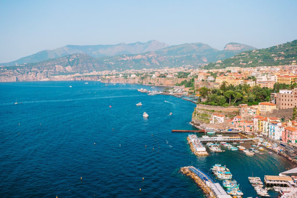 aerial view of sorrento city amalfi coast italy 2023 11 27 05 04 34 utc