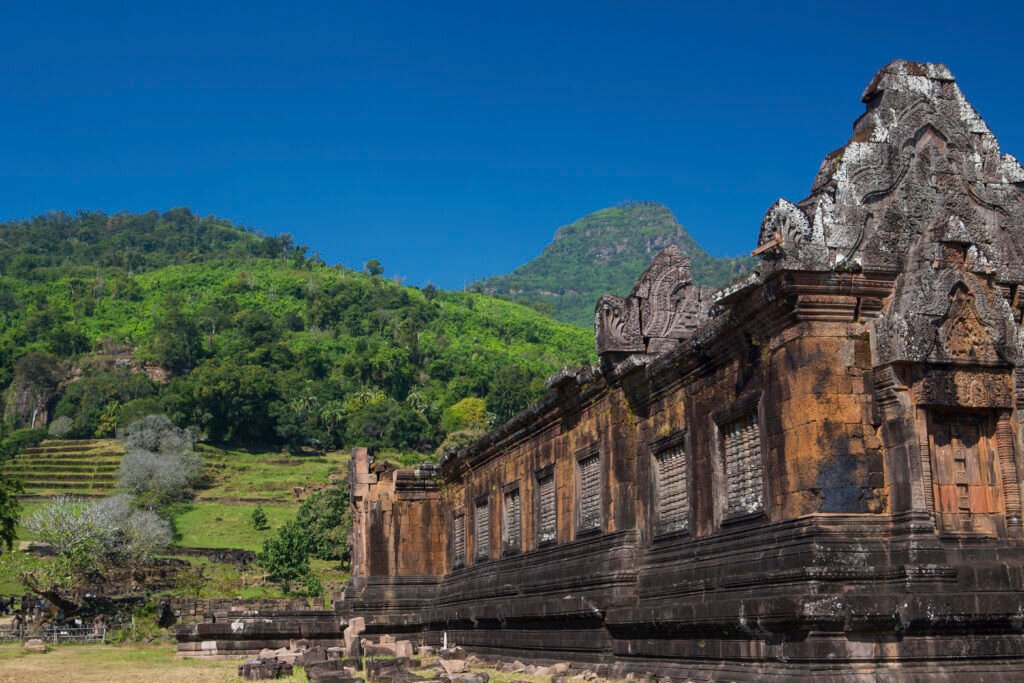 Khmer ruins of the North Palace at Champasak, Laos