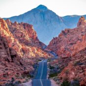 Scenic road through the Valley of Fire, Nevada, USA - Hidden Gems in USA