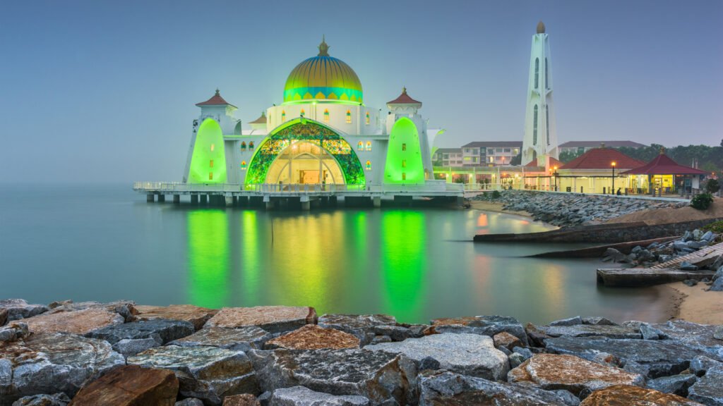 Malacca Straits Mosque in Malacca, Malaysia - Best Places to Visit in Malaysia